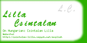 lilla csintalan business card